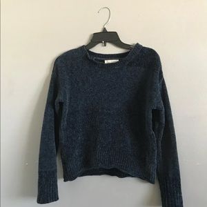 Blue chenille sweater